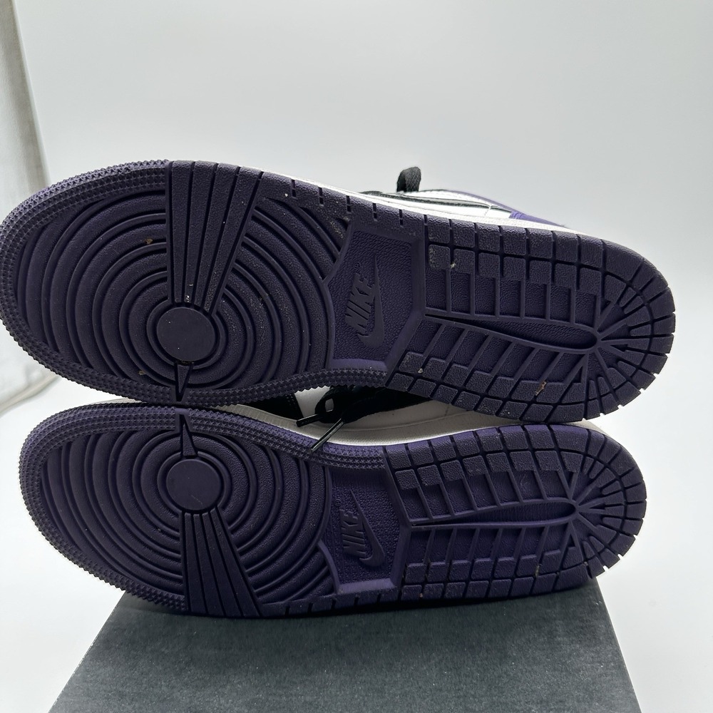 Nike Air Jordan 1 Low GS Court Purple Sneakers Youth 6.5Y Streetwear Hypebeast - Picture 10 of 12